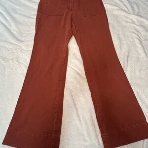 Chelsea & Violet Women's Flare Jeans in Rust